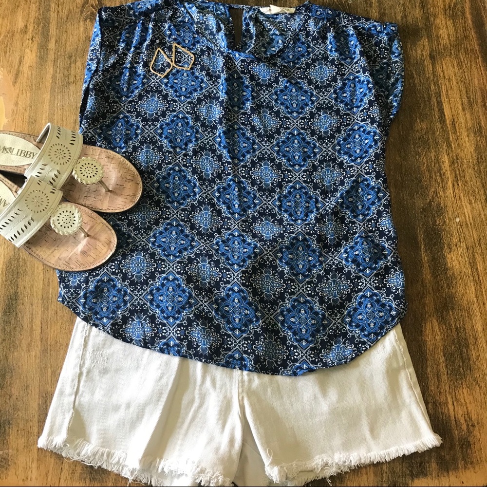 Blue Patterned Shirt